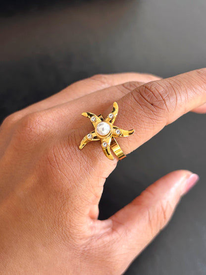 Pearlie Star Ring