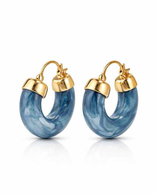 Sapphire Startdust Hoops