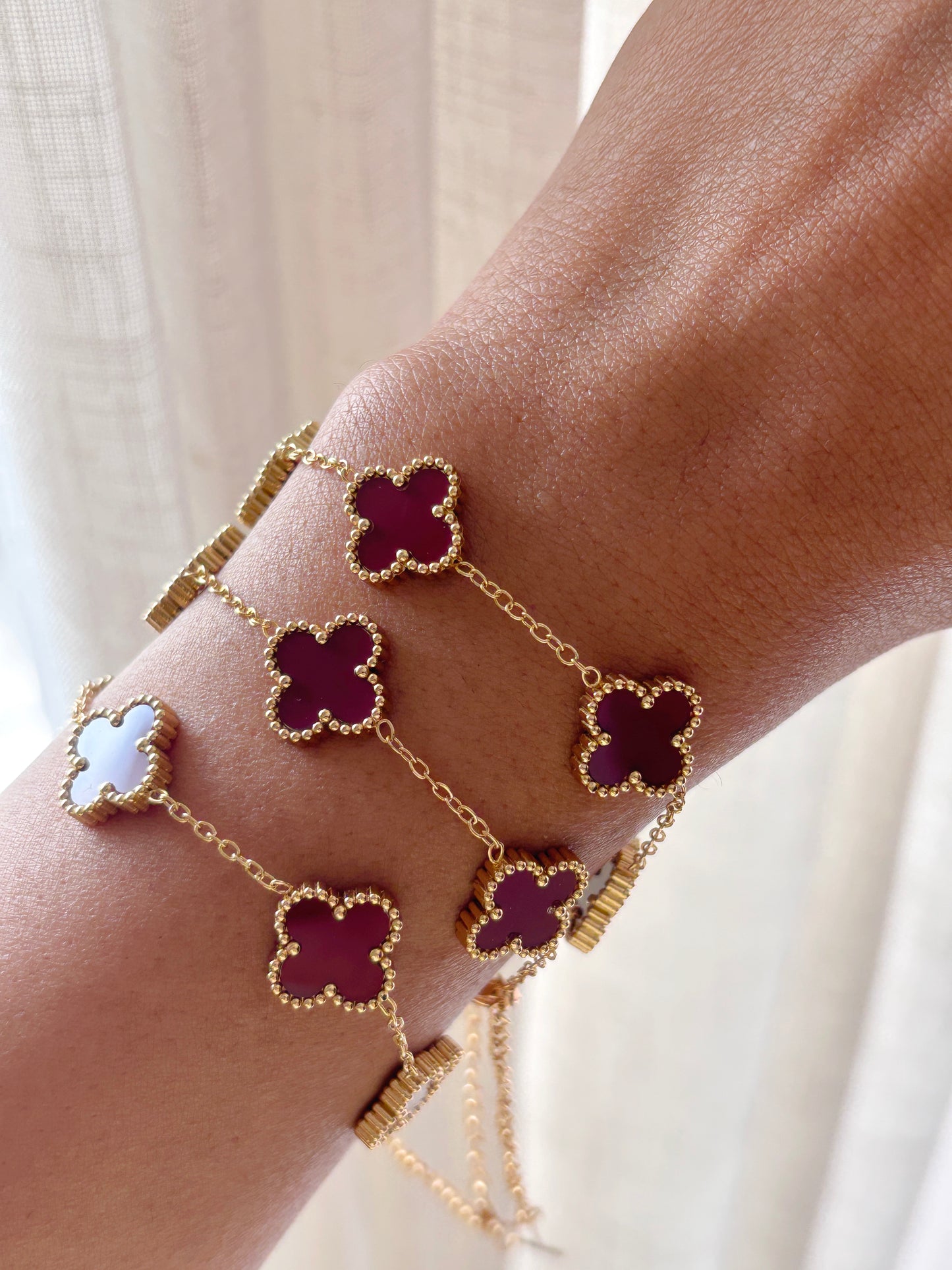 Autumn Clover Bracelet
