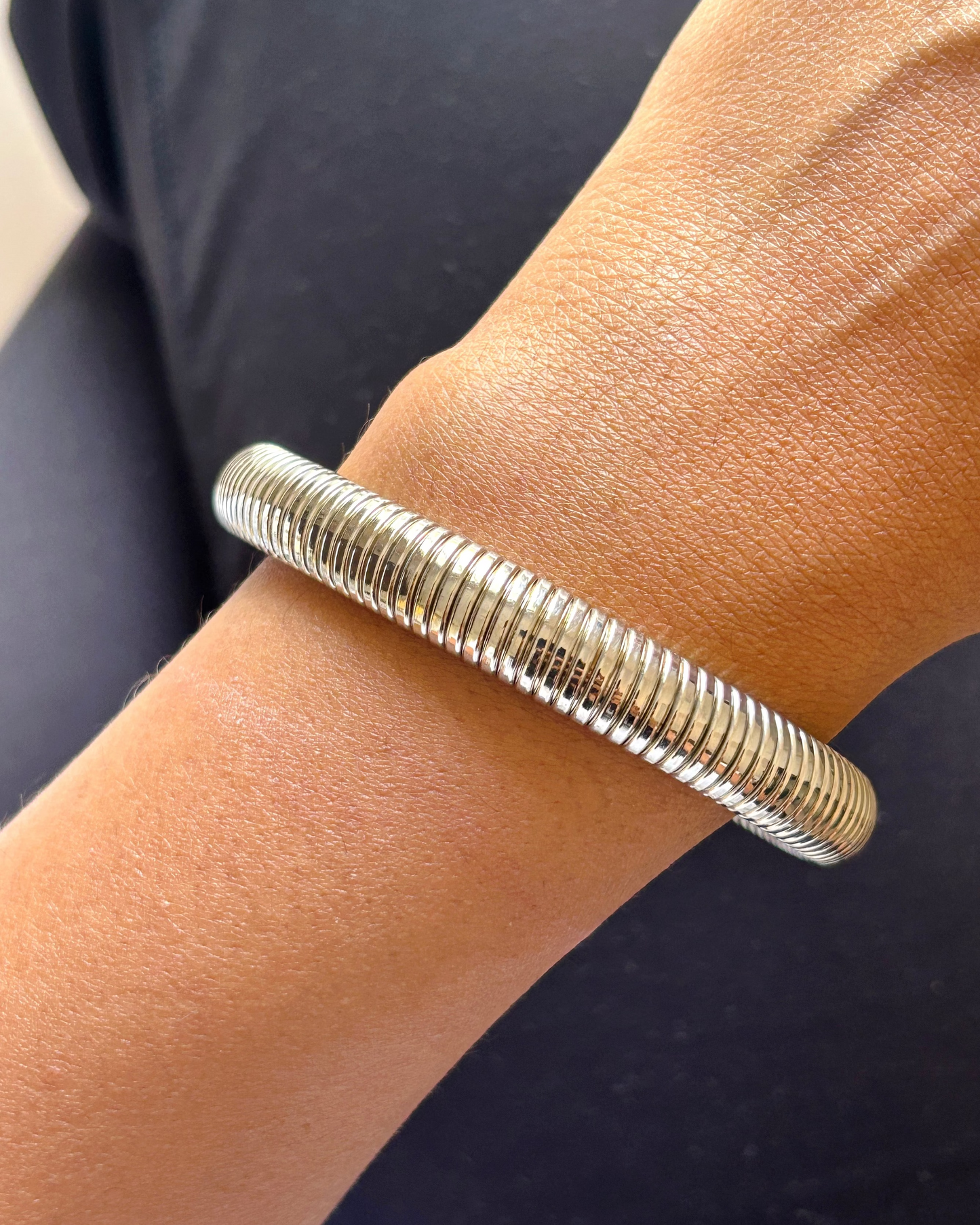 Flex Snake Stretchable Bracelet Silver