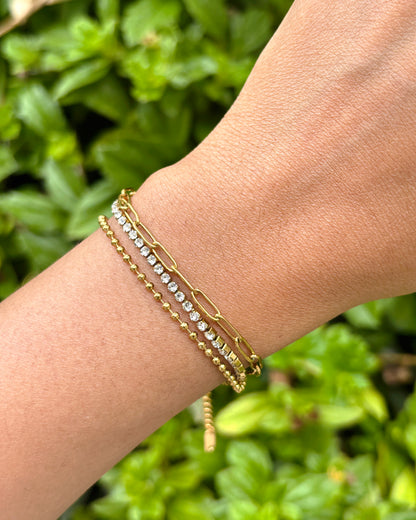 Tennis stack bracelet
