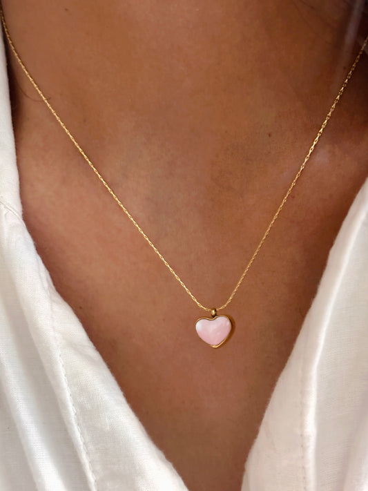 Pink Moissanite stone Heart