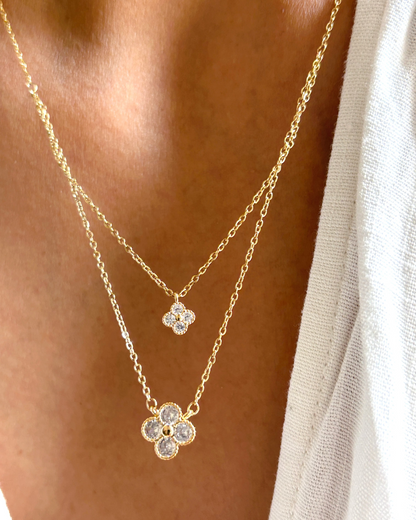 Double Layered Flora Necklace