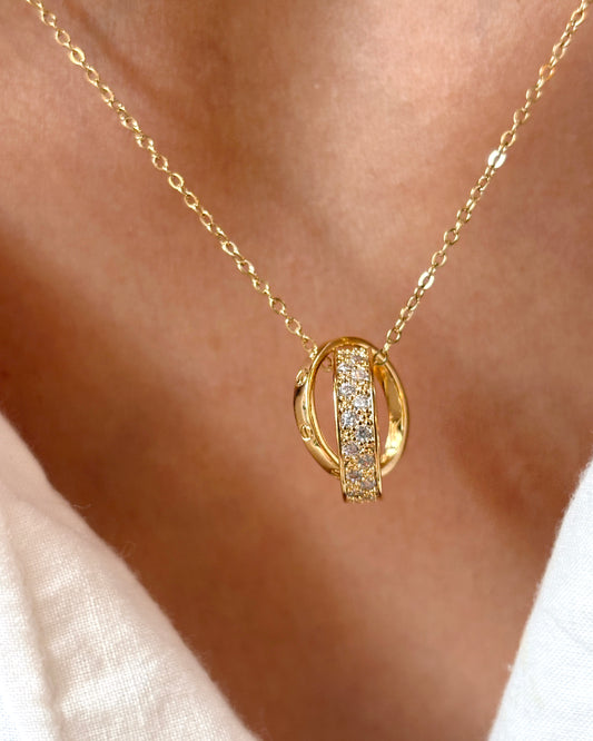 Diamond Love Ring Necklace