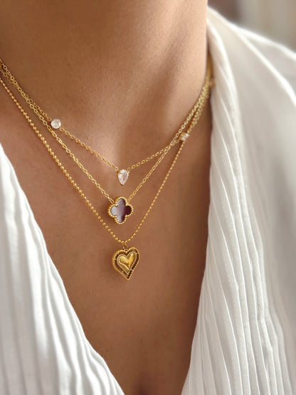 Autumn Clover Necklace