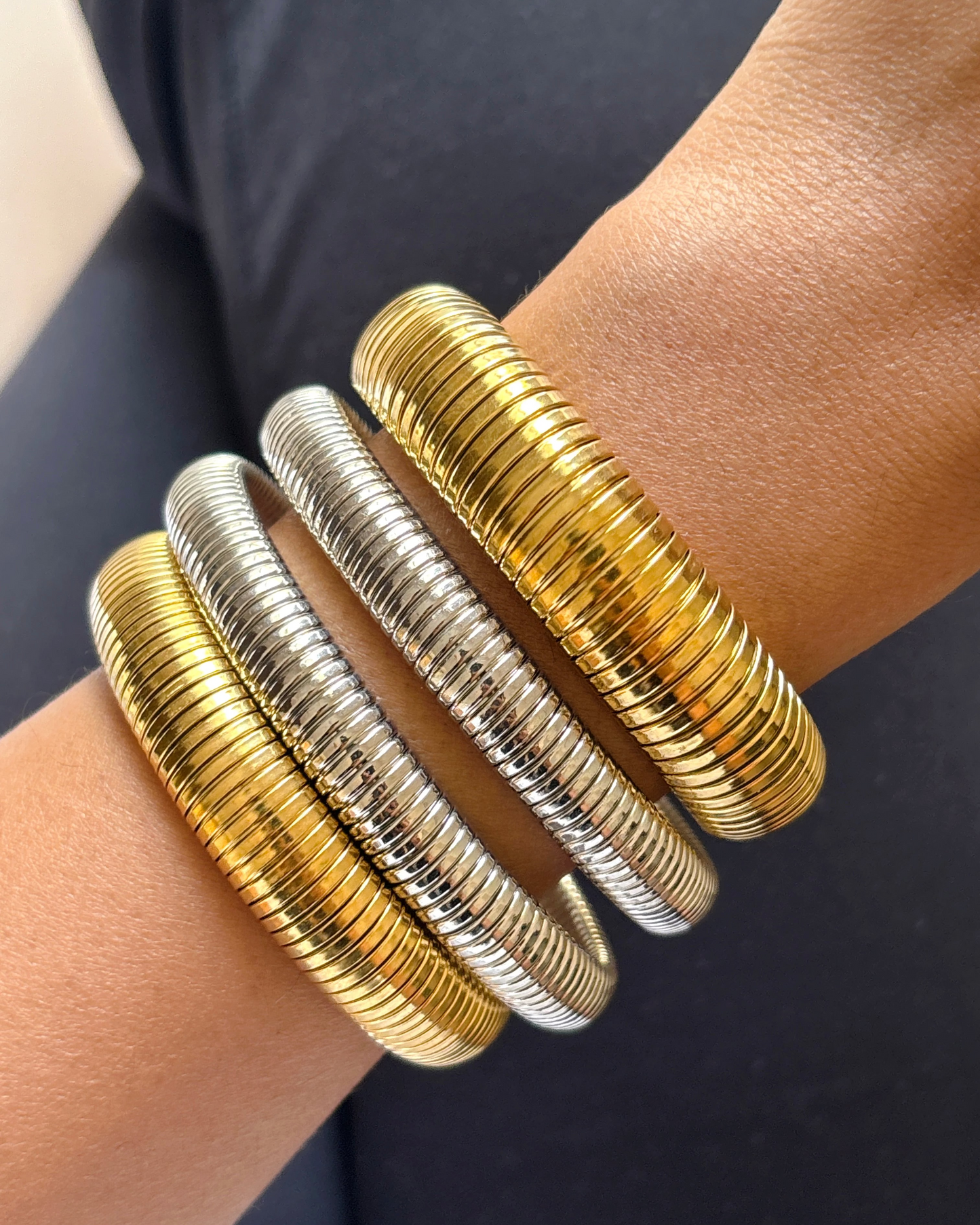 Flex Snake Stretchable Bracelet Silver