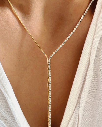 Diamond Tie Necklace