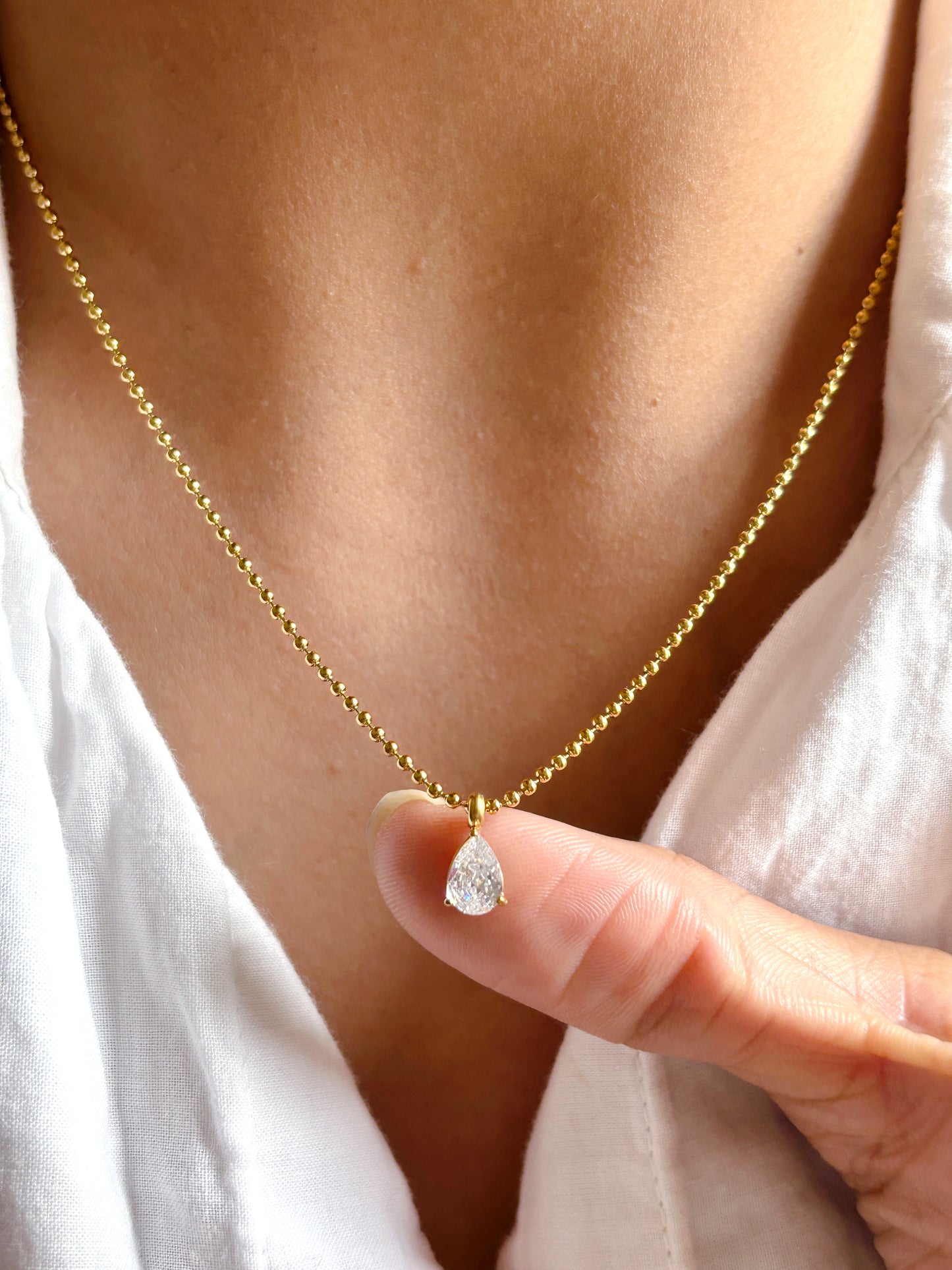 Pear Diamond Pendant