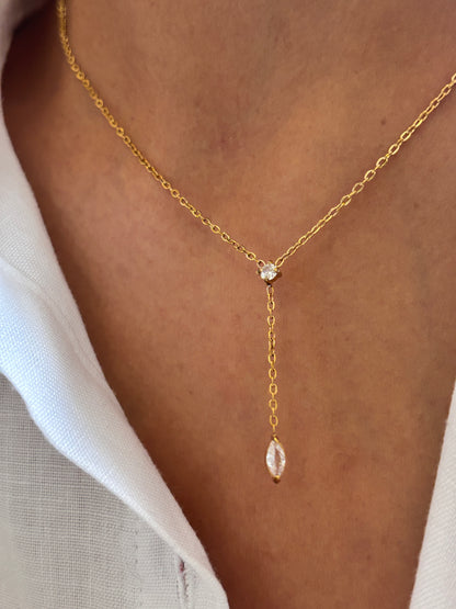 Diamond Tie Dainty Necklace
