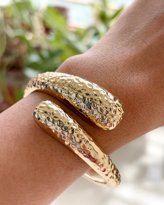 Hammered Gold Statement Cuff