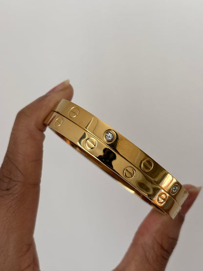 Love Cuff Gold Bracelet