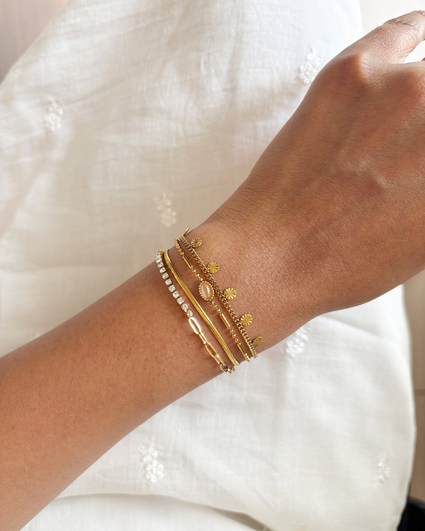 Paper Clip Tennis Bracelet