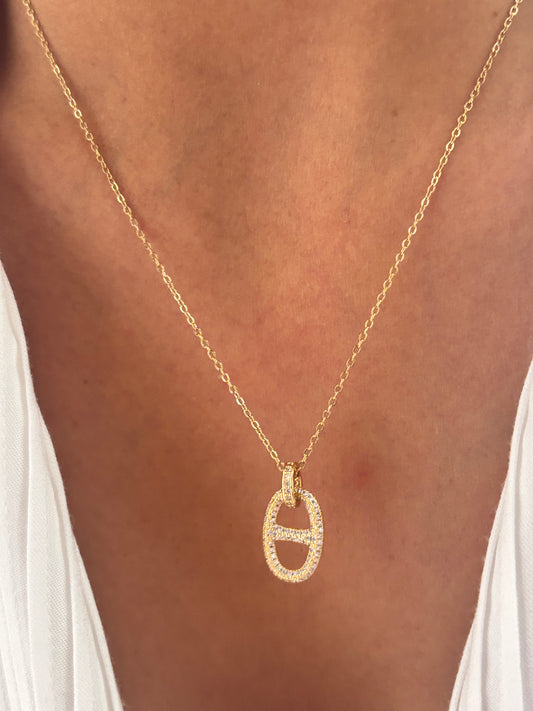 Diamond Link Drop necklace