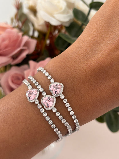 Cherry Blossom Heart Bracelet