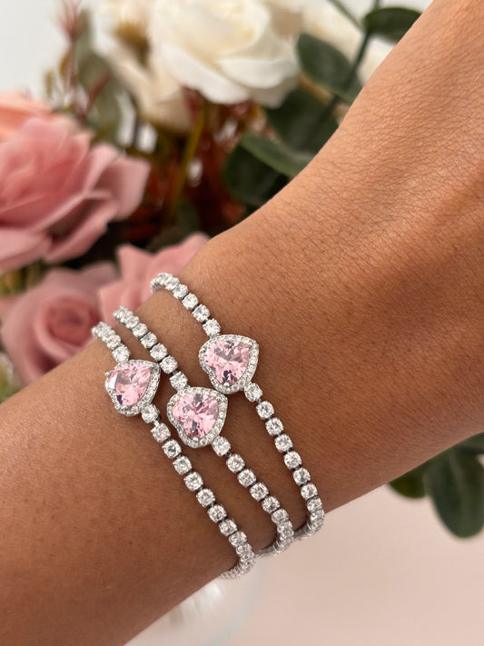 Cherry Blossom Heart Bracelet