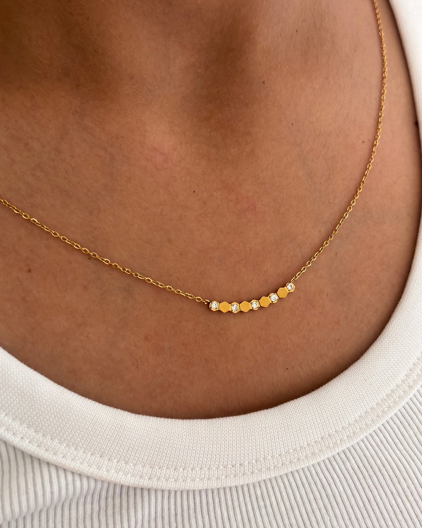 Honeycomb Diamond Necklace