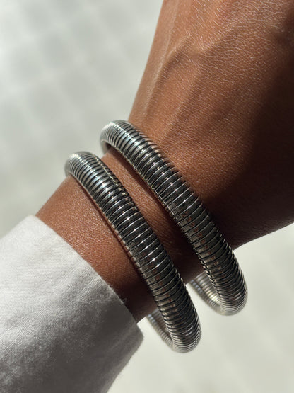 Flex Snake Stretchable Bracelet Silver