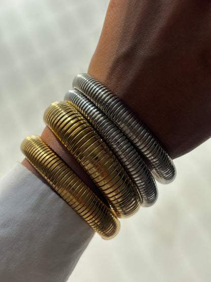 Flex Snake Stretchable Bracelet Silver