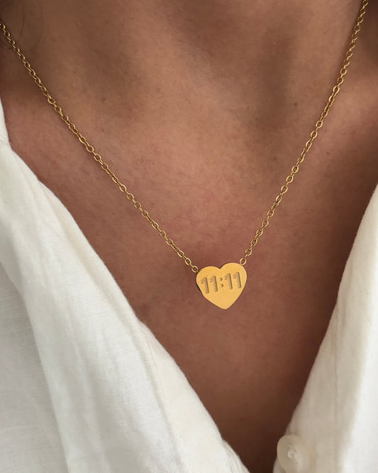 11:11 Heart Necklace