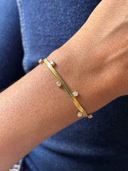 Diamond Snake Chain Bracelet