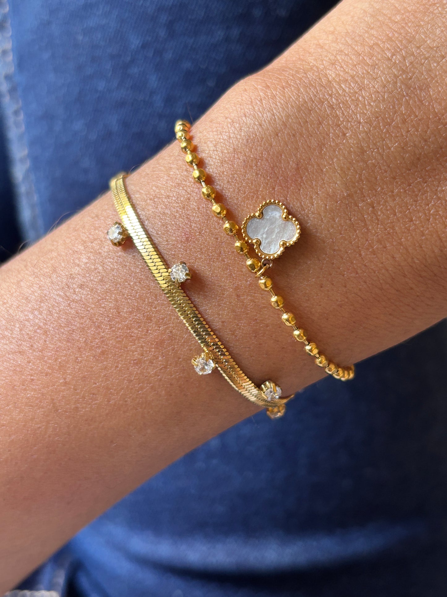 Diamond Snake Chain Bracelet