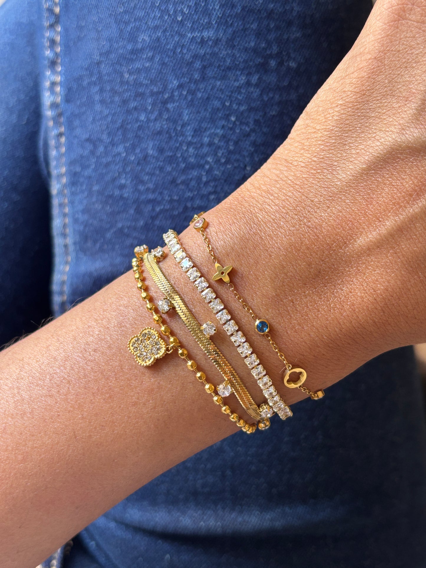 Dainty Clover Chain Bracelet