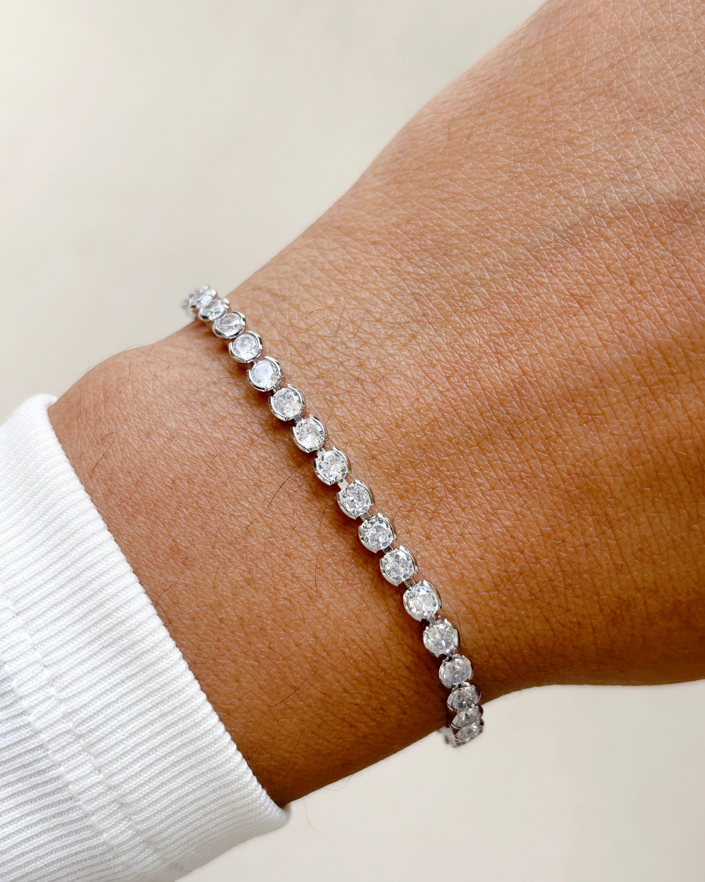 Zoey Silver Tennis Bracelet