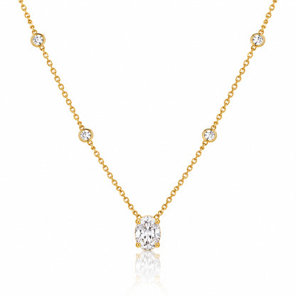 Oval Diamond Necklace