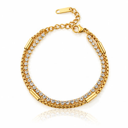 Layered Tennis Bracelet