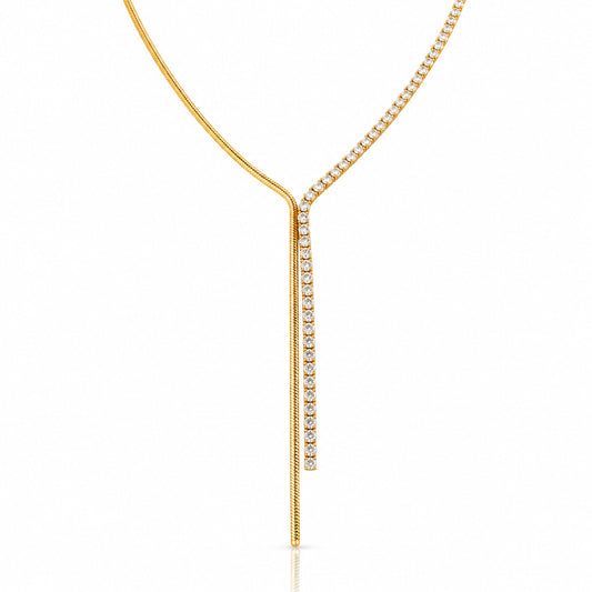 Diamond Tie Necklace