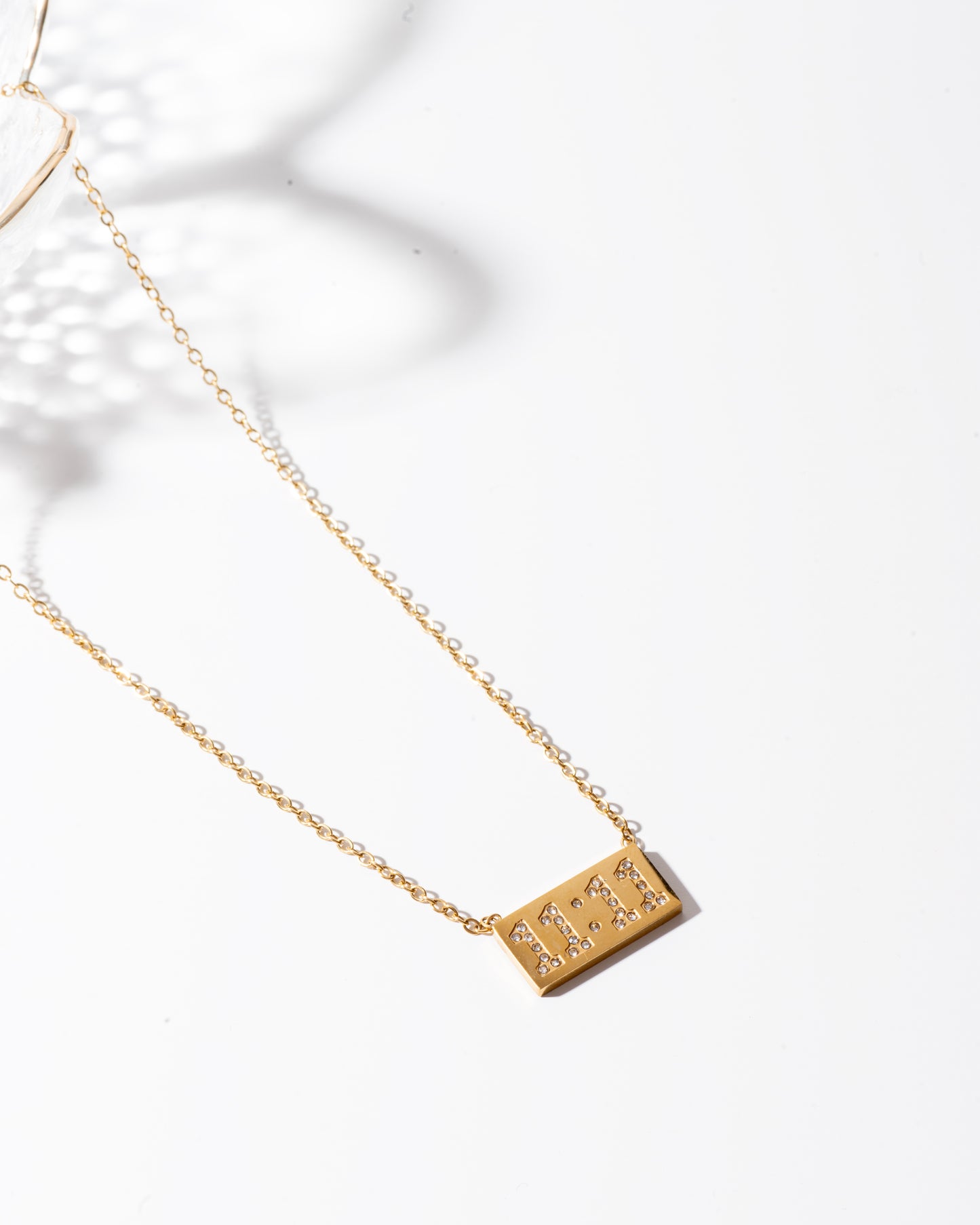 Diamond Studded 11:11 Necklace