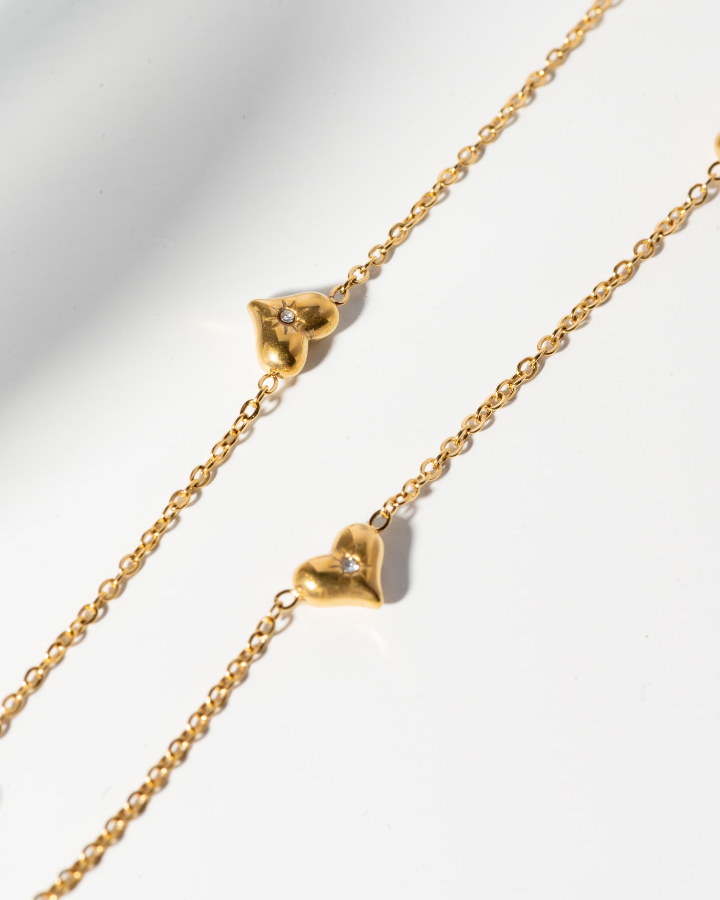 Diamond Mini Hearts Chain
