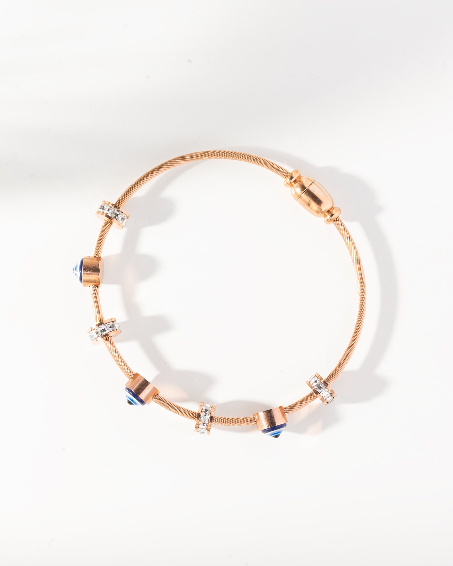 Evil Eye Rose Gold Cuff