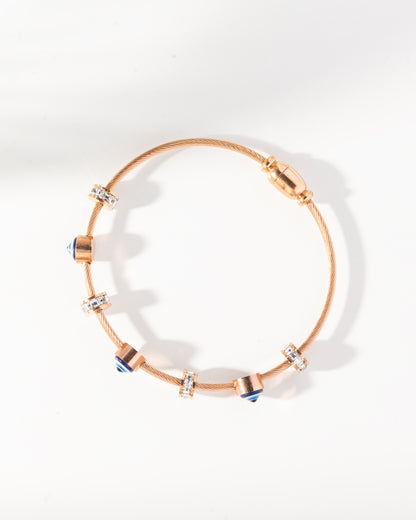 Evil Eye Rose Gold Cuff