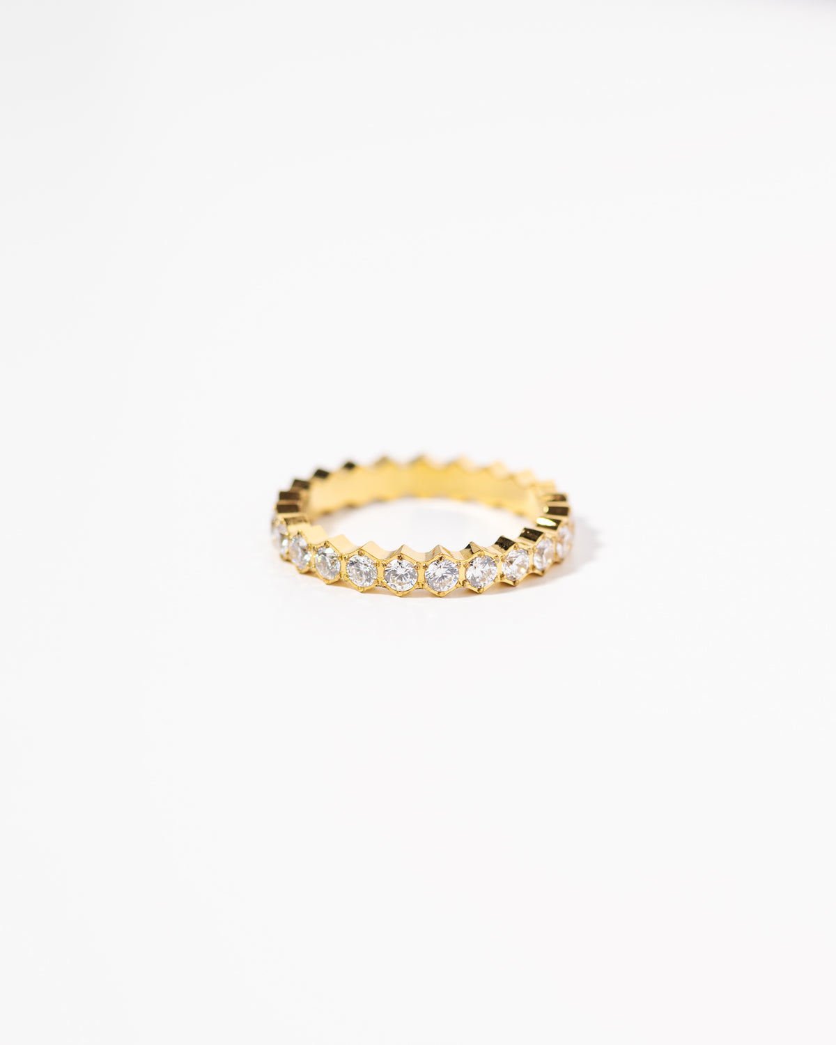 Honeycomb Diamond Ring