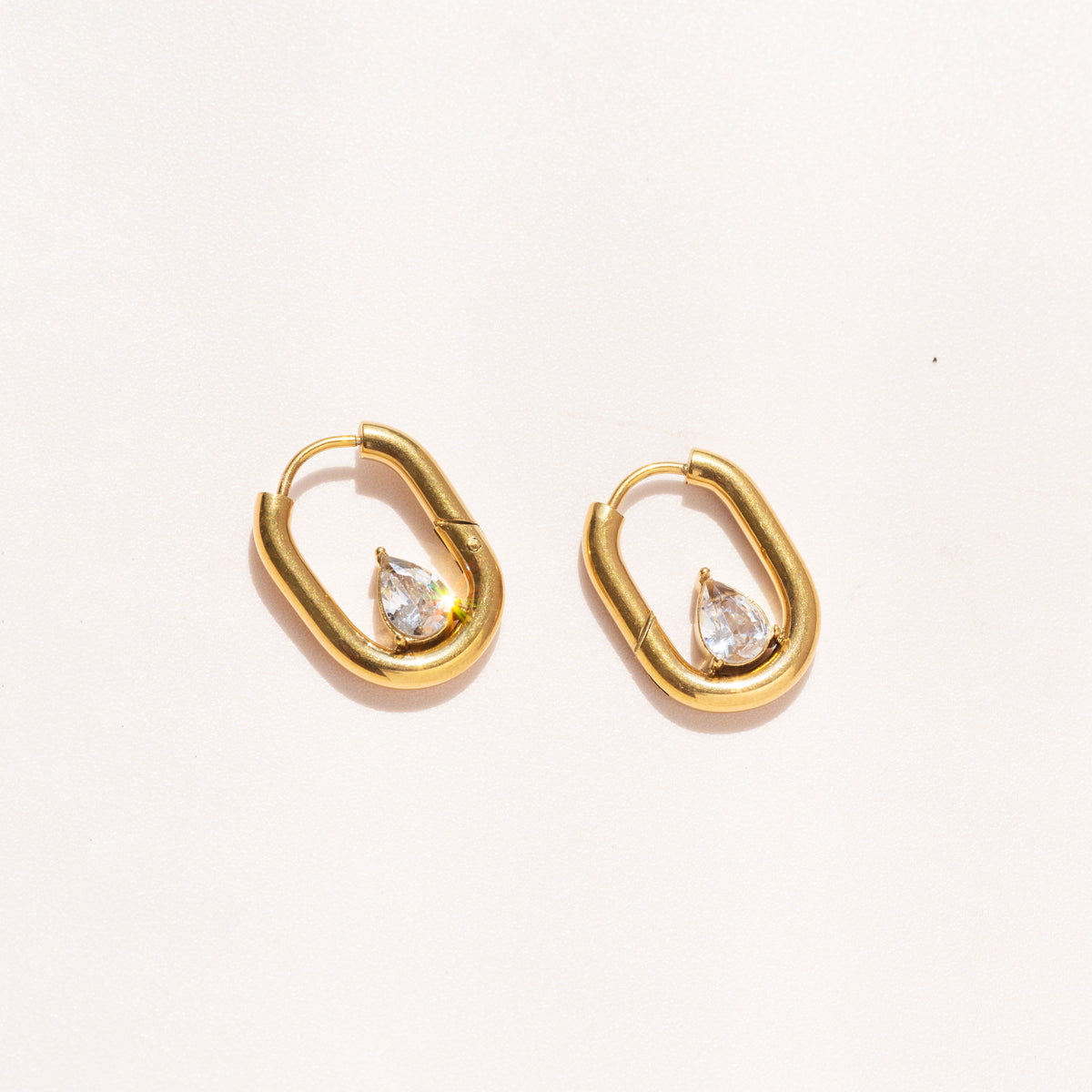 Diamond Clip Hoops