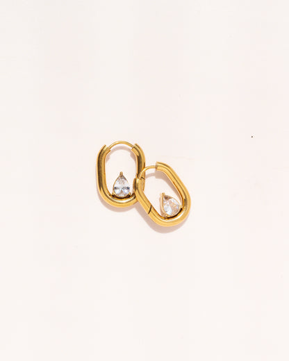 Diamond Clip Hoops