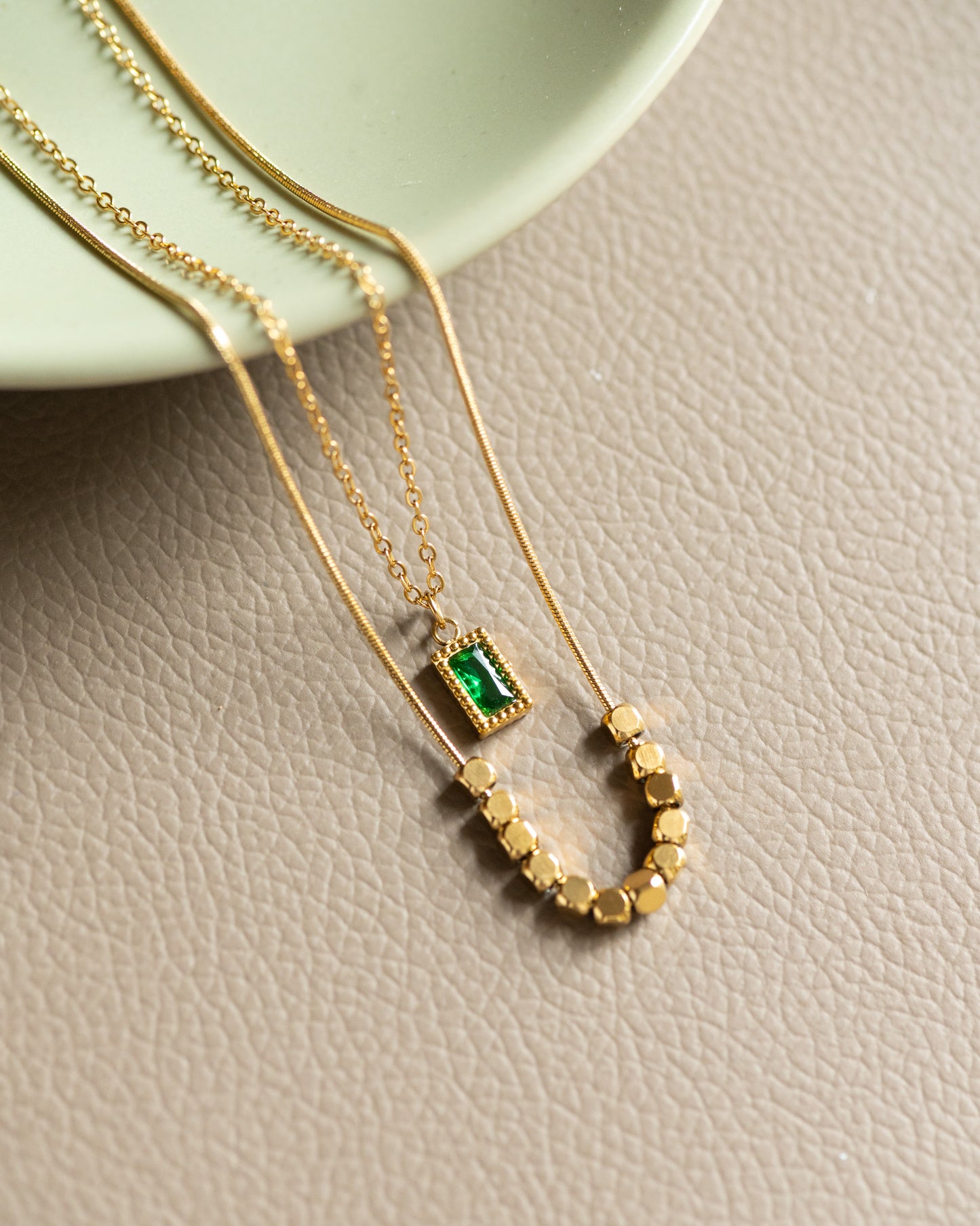 Emerald Layered Necklace