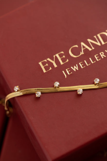 Diamond Snake Chain Bracelet