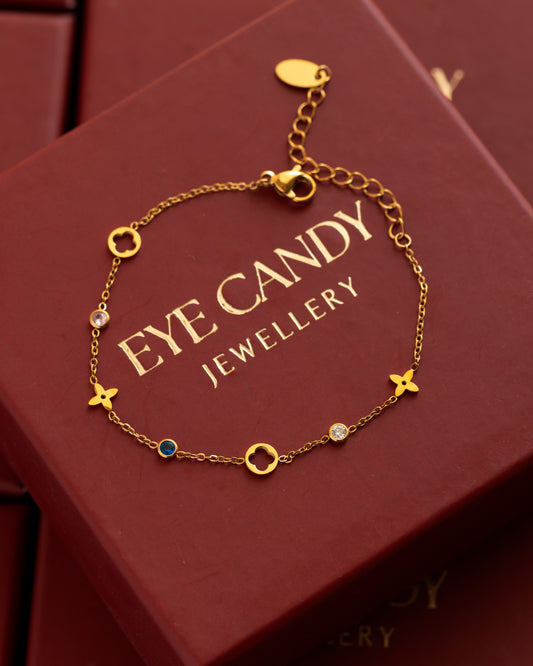 Dainty Clover Chain Bracelet