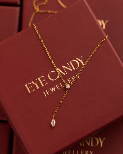 Diamond Tie Dainty Necklace