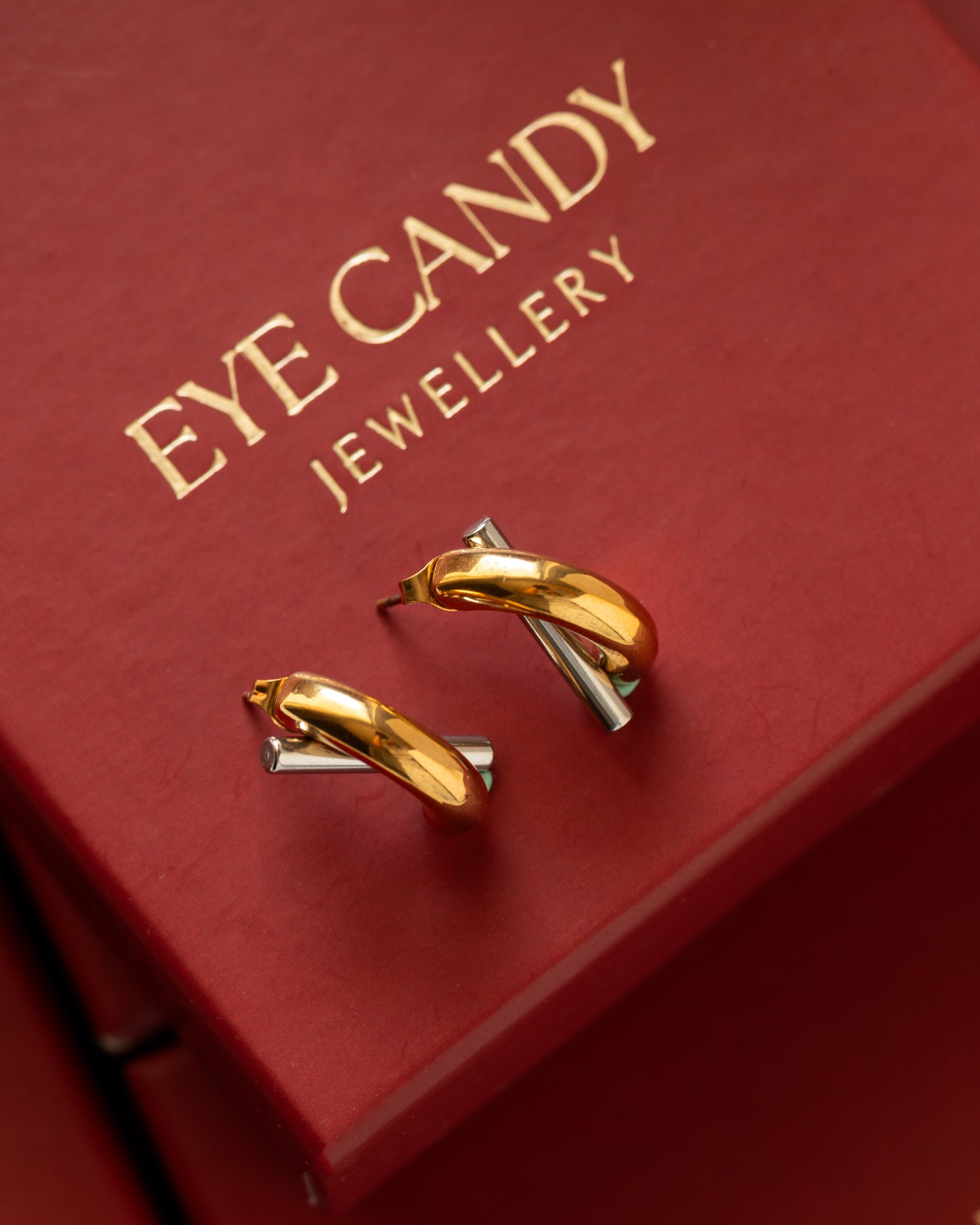 Dual tone earrings