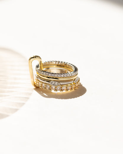 Aspen- Silver removable stack ring
