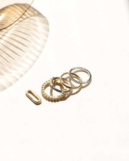 Aspen- Silver removable stack ring