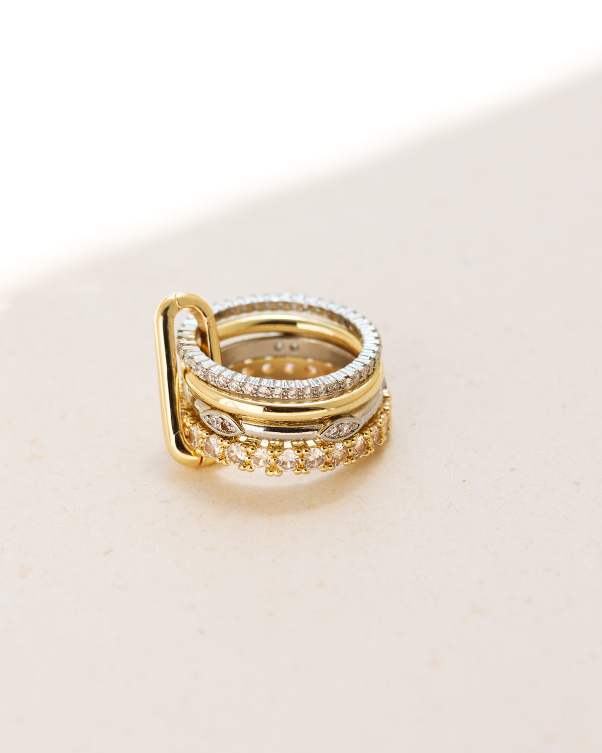 Aspen- Silver removable stack ring