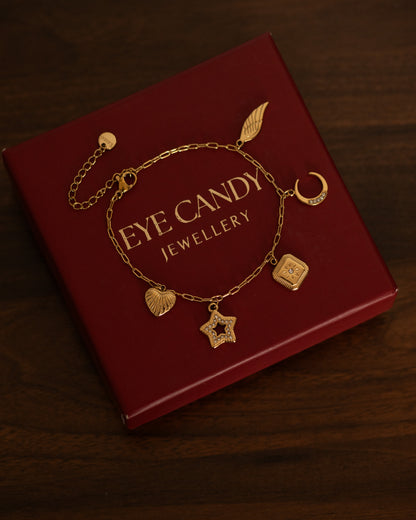 Olive charm bracelet