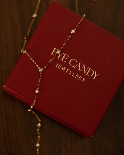 Gracie Tie Diamond Necklace