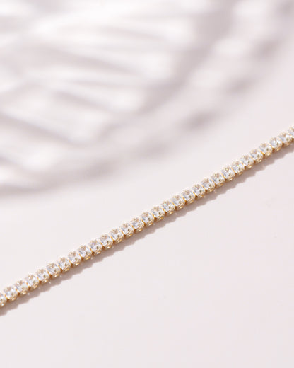 Sleek Gold Tennis Bracelet