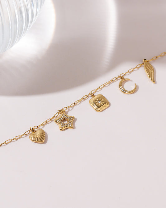 Olive charm bracelet