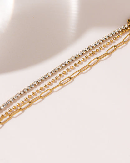 Tennis stack bracelet